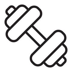 dumbbell line icon