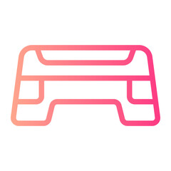 fitness step gradient icon