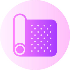 yoga mat gradient icon