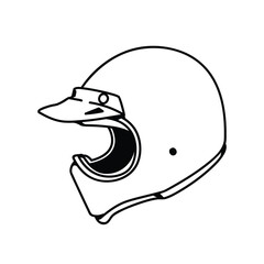 Full face helmet icon vector illustration