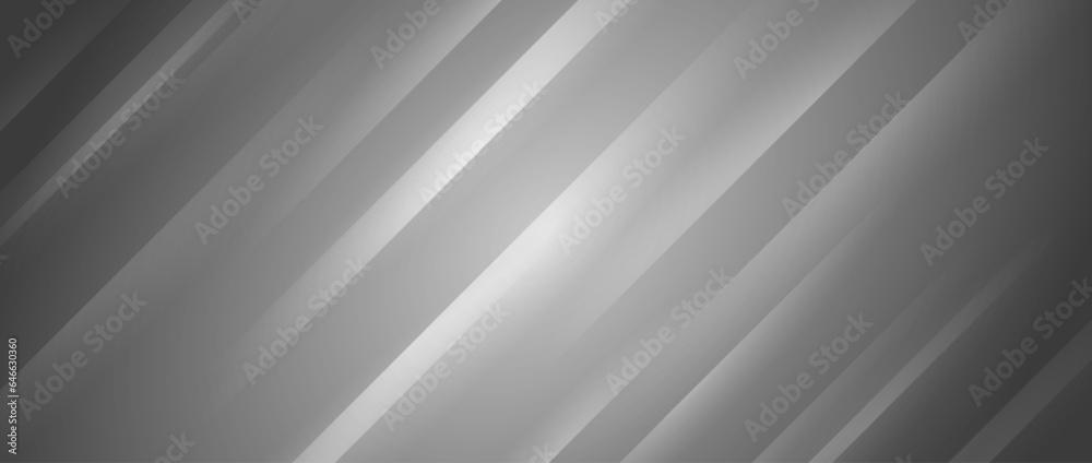 Poster Dark gray Diagonal lines background. Abstract gradient stripes wallpaper. Universal tech backdrop. Soft smooth silver tempter for banner, flyer, brochure, presentation, poster. Vector illustration