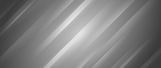 Dark gray Diagonal lines background. Abstract gradient stripes wallpaper. Universal tech backdrop. Soft smooth silver tempter for banner, flyer, brochure, presentation, poster. Vector illustration