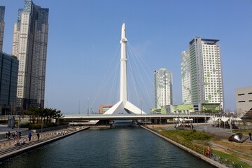 Seoul – April 17, 2016:  Songdo Central Park is a public park in the Songdo district of Incheon,...