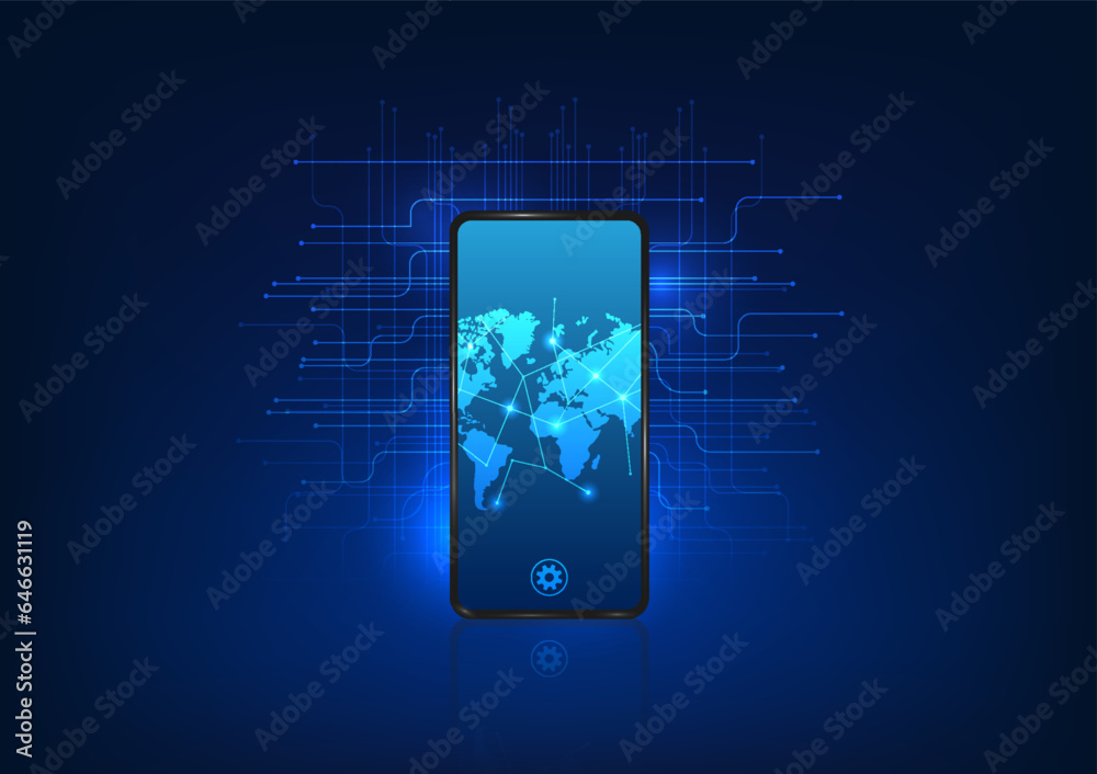 Poster smartphone technology combined with navigator technology it is a device used for telling the world w