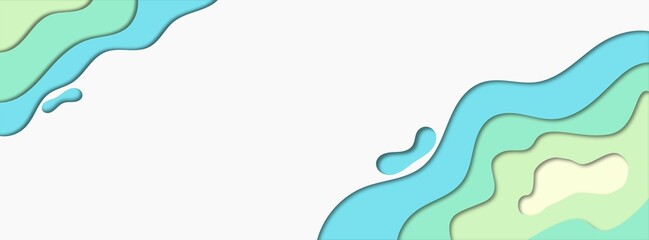 Modern paper cut white background. 3D abstract paper art style, flyer poster print,