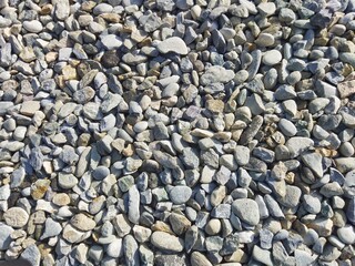 White gravel. Suitable for use as a background or texture.