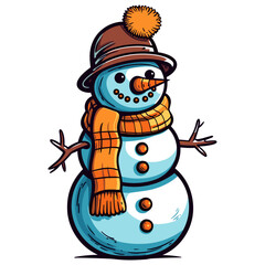 Snowman vector illustration