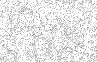 Seamless Topographic Mountain Vector Seamless Pattern - obrazy, fototapety, plakaty