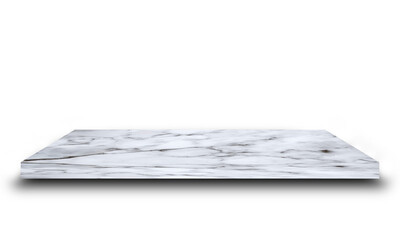 white Marble floor on white background.
