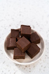 Homemade plain fudge