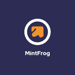 Fototapeta premium MintFrog - Round Modern, Clean, Abstract, and Minimalist Logo Design for Business