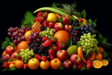 Naklejka na ściany i meble Healthy, fruits and vegetables