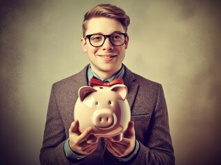 Man with piggy bank