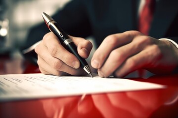 signing a contract