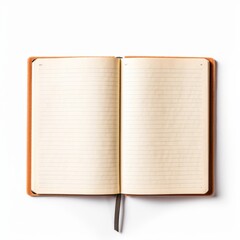open notebook isolated on white