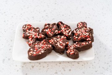 Christmas cookie-cutter peppermint fudge