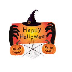 halloween pumpkin with bats