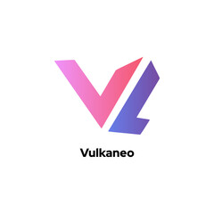 Vulkaneo - Adopts V and L letter logo icon design abstract template elements.