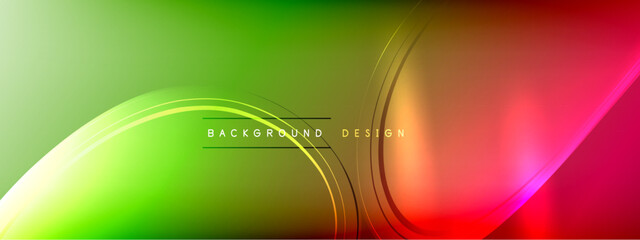 Vector abstract background - liquid transparent bubble shapes on fluid gradient with shadows and light effects