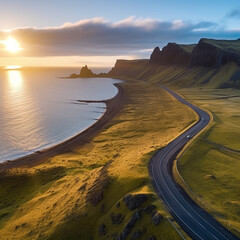 scenic road in Iceland beautiful nature landscape 4