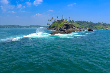 The coastline of Mirissa, Sri Lanka after coming back from the tour
