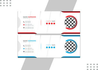 Business Email Signature Design Template Email Signature Design Template Business Email Signature Design Template Modern and minimalist or email footer template. Blue bundle email signature design.	
