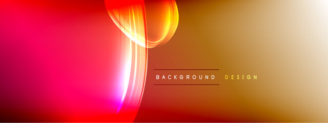 Vector abstract background - liquid transparent bubble shapes on fluid gradient with shadows and light effects