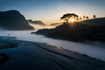 sunrise over the mountains