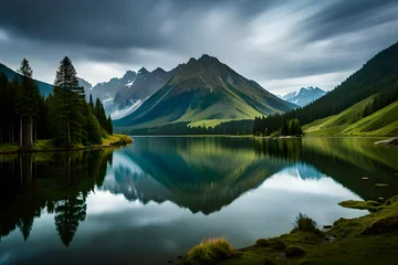 Foto op Plexiglas lake in the mountains © ASJID