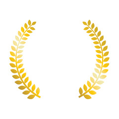 金の月桂冠・月桂樹のイラスト02