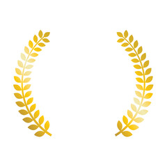 金の月桂冠・月桂樹のイラスト01