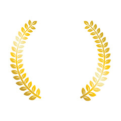 金の月桂冠・月桂樹のイラスト04