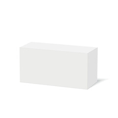 Box for your design and logo. 3d Cardboard box. Mock Up. Vector