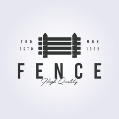 fence logo icon template symbol vector illustration background design