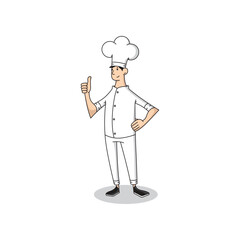 a male chef with a thumbs up