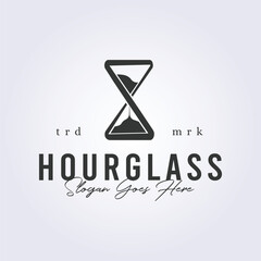 hourglass logo vector design illustration