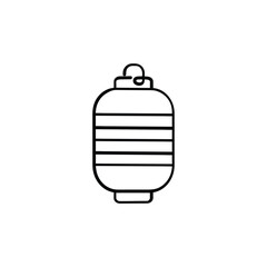 Japanese Lantern Line Style Icon Design