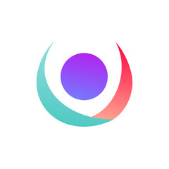 Aesthetic round gradient luxury visual identity icon