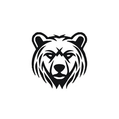 bear head icon illustration