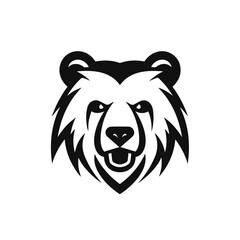 bear head icon illustration