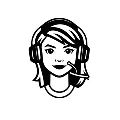 customer service icon, vector