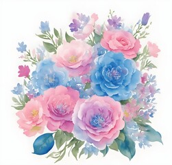 Flower bouquet watercolor