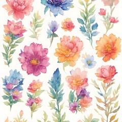 background with flowers seamless pattern	