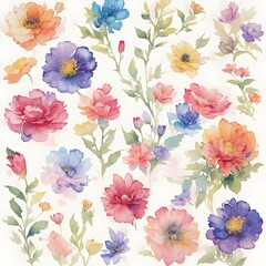 background with flowers seamless pattern	