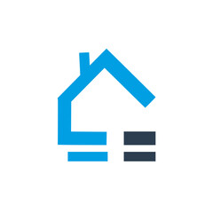 Vector template for house design. Icon representing a home. Real estate concept for logo design.