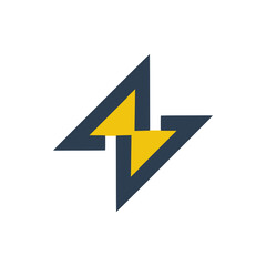 Logo design concepts for lightning, electricity, energy, or thunder.