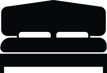 Bed icon. Hotel symbol. Accommodation sign. flat style.