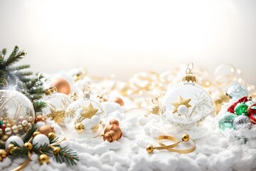 Fototapeta na wymiar Festive Sparkle: Christmas Decorations