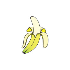 bananas are yellow and open ready to eat