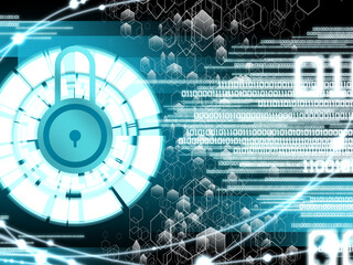 サイバーセキュリティのグラフィックイメージイラスト